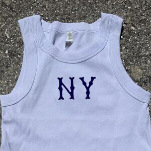 New York Tank Top Women’s Embroidered NYC city that never sleeps